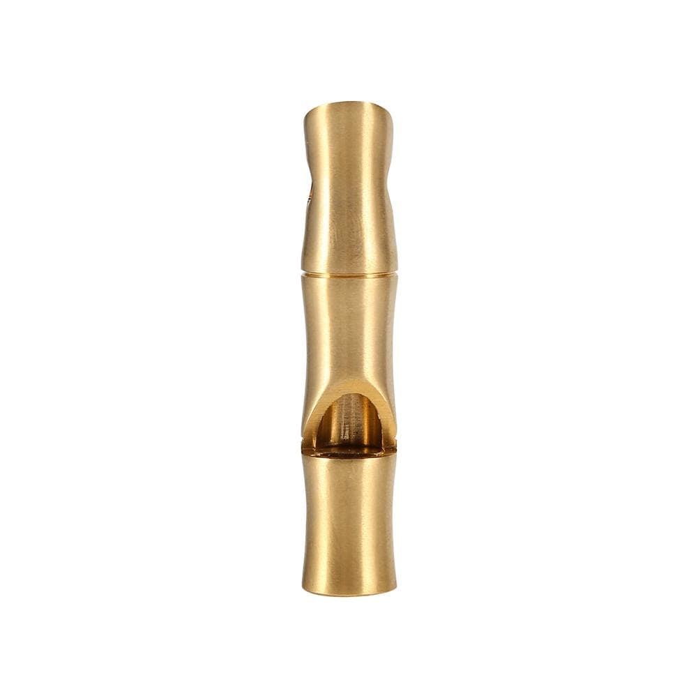 Outdoor EDC Handmade High Decibel Brass Bamboo Section Whistle Tool For Help and Defensive
