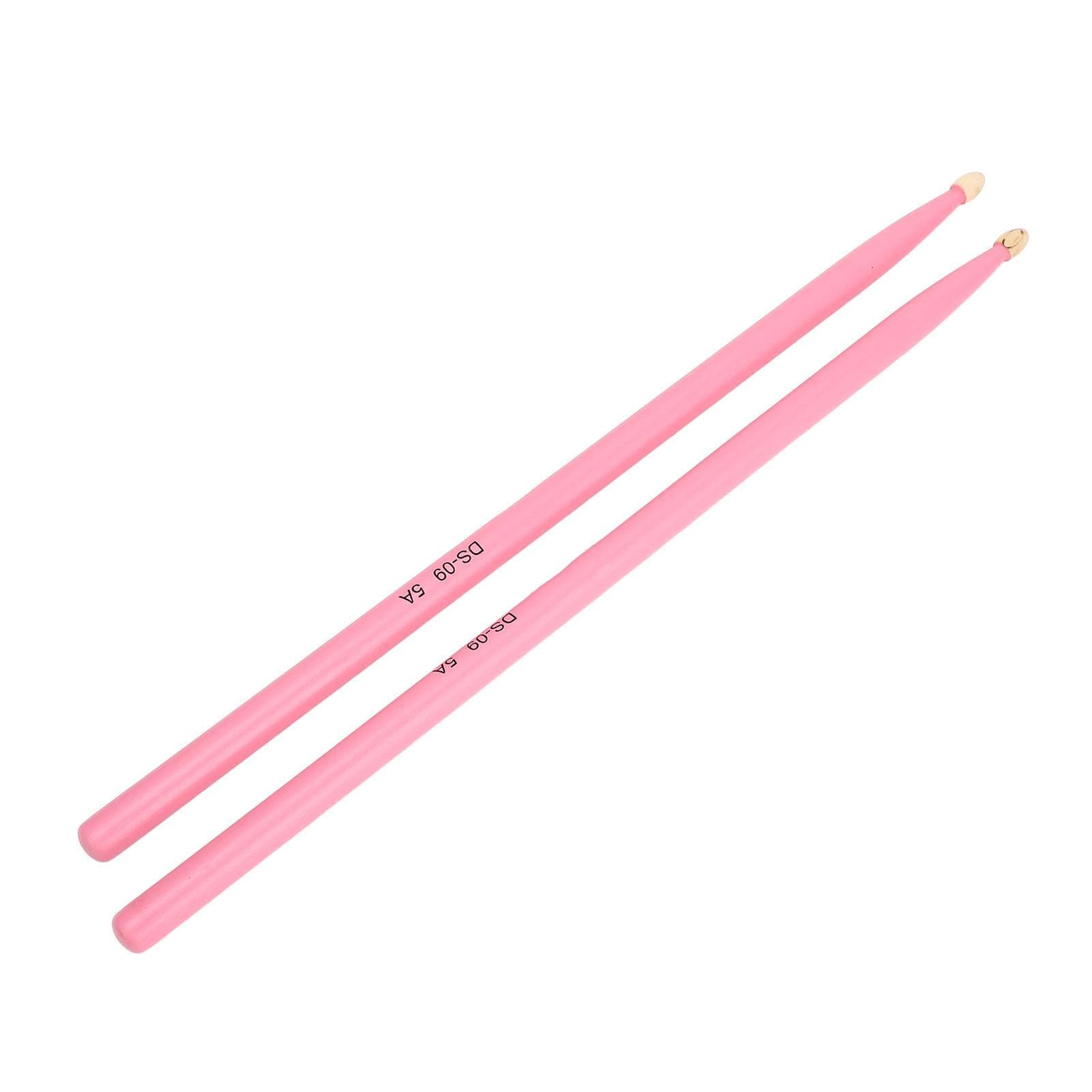 1 Pair Jazz Drum Sticks Maple Wood Practice Drumstick Replacement Instrument Accessories for Adults pink