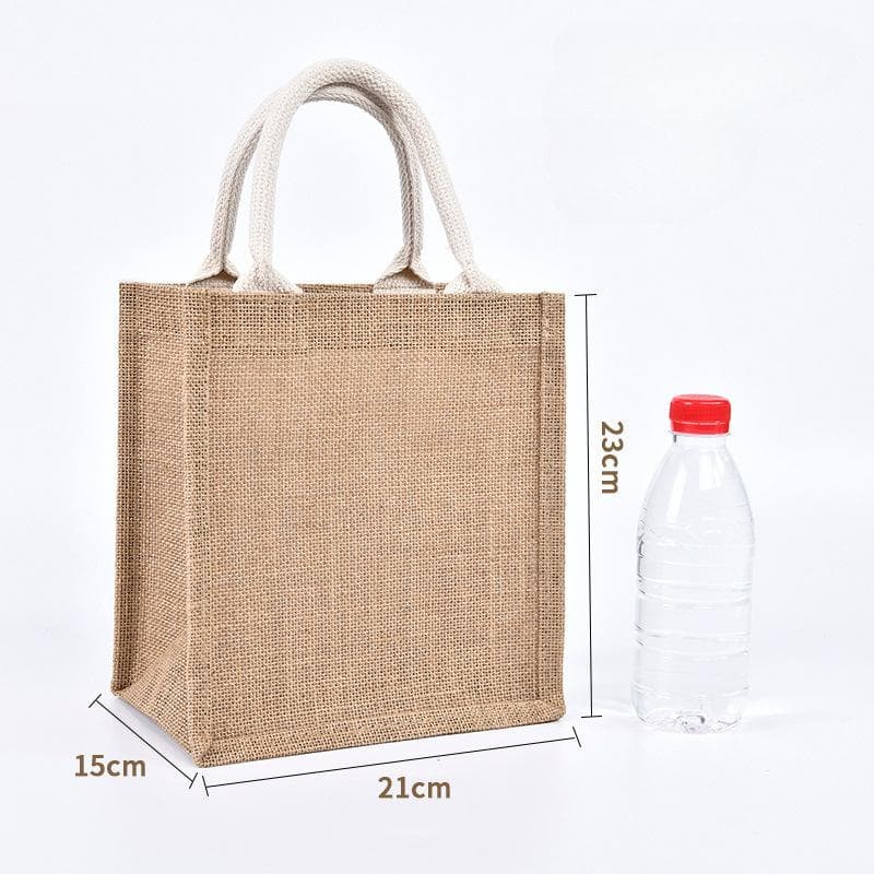 Linen bag Hand-painted cotton sacks Jute portable imitation sacks Linen bags Shopping bags Laminated bags