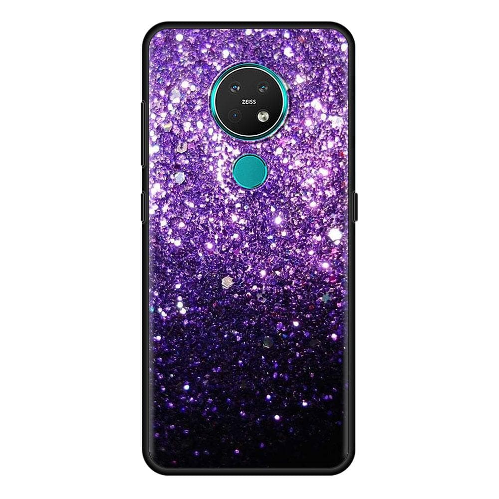 Gold Pink Glitter Print Cell Phone Case for Nokia 5.4 7.2 3.4 5.3 2.3 3.2 8.3 5G 2.4 2.2 4.2 1.3 1.4 C20 G20 X20 Cover Coque Nokia C20
