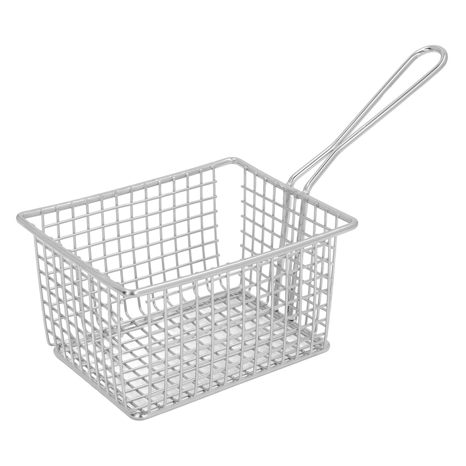 Stainless Steel Deep Fryer Basket with Long Handle Multifunction Easy to Clean Frying Basket for L 122x91cm / 48x36in