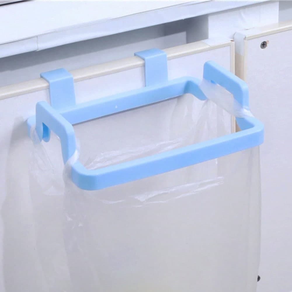 1pcs Reusable Multifunctional Plastic Bag Holder, Kitchen, Pantry, RV, Bathroom Cabinet Door Trash Bag Holder 1PC blue