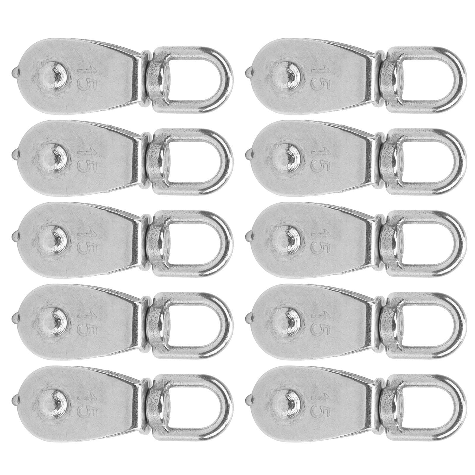 10pcs M15 Pulley 304 Stainless Steel Wire Rope AntiRust Single Pulley for Crane Lifting