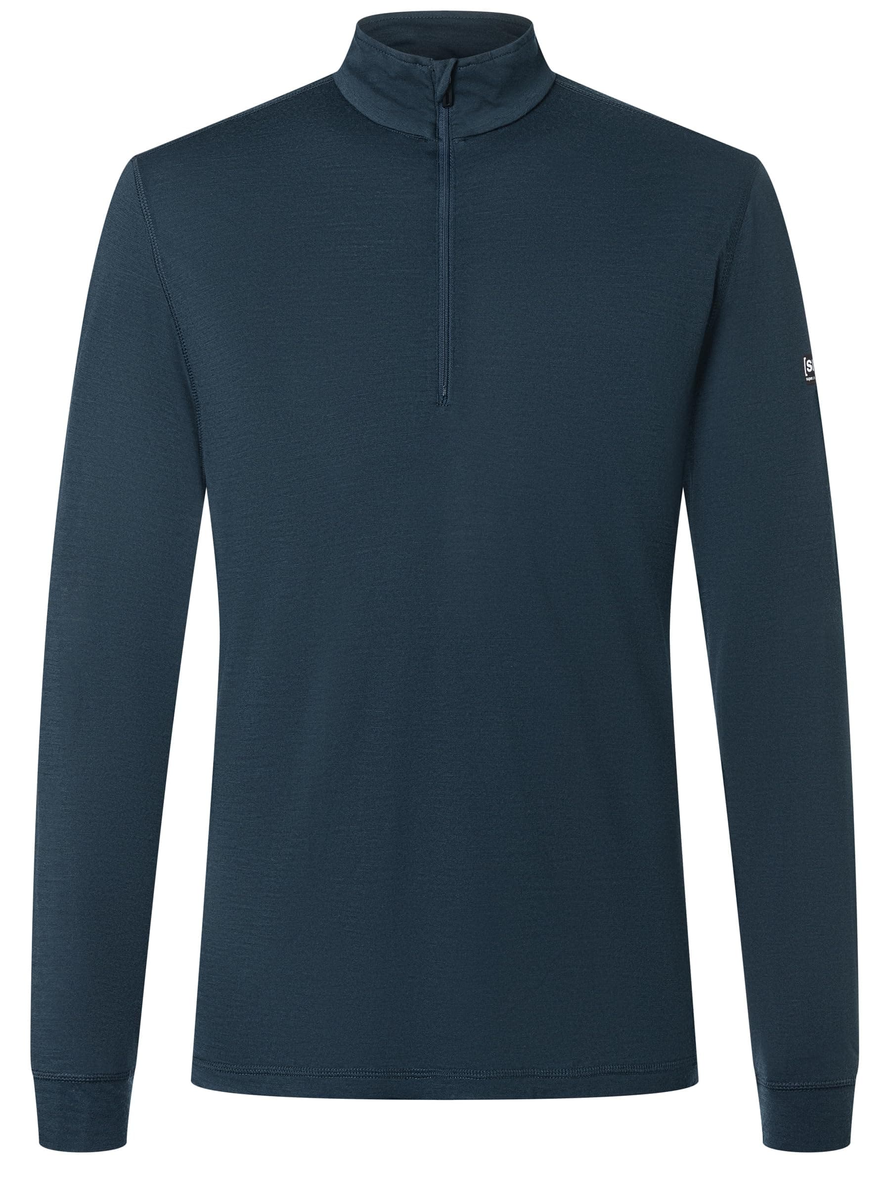 [super.natural] [sn] Supernatural M Tundra ZIP 1/4 Sweat-wicking, quick-drying, odor-resistant merino wool running, training, hiking (Men's) BLUEBERRY