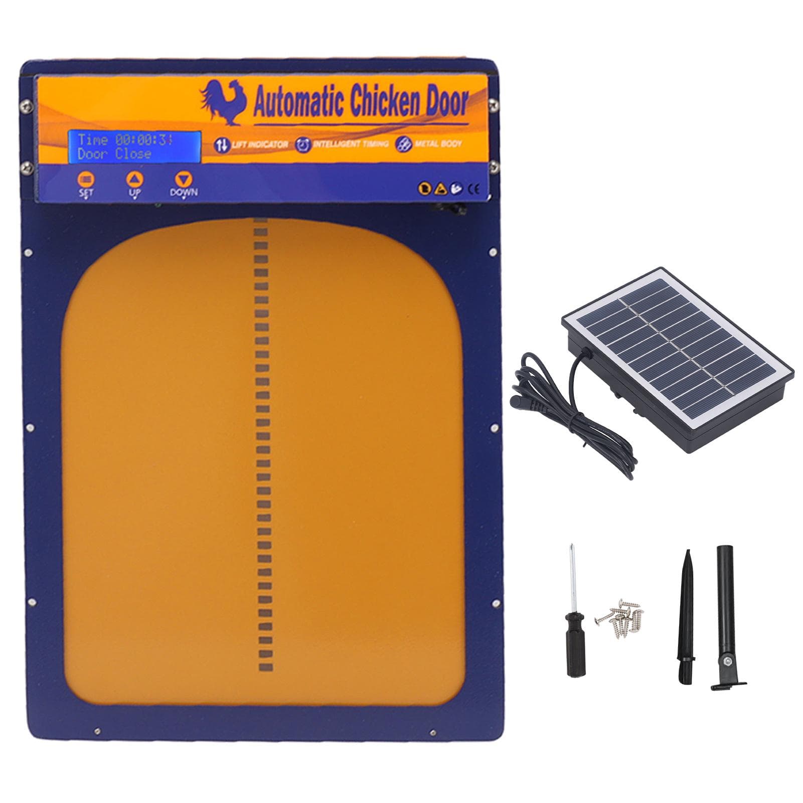 Chicken Coop Door Solar Metal Timing Models Time Setting Automatic Door for Home Farms Coffee