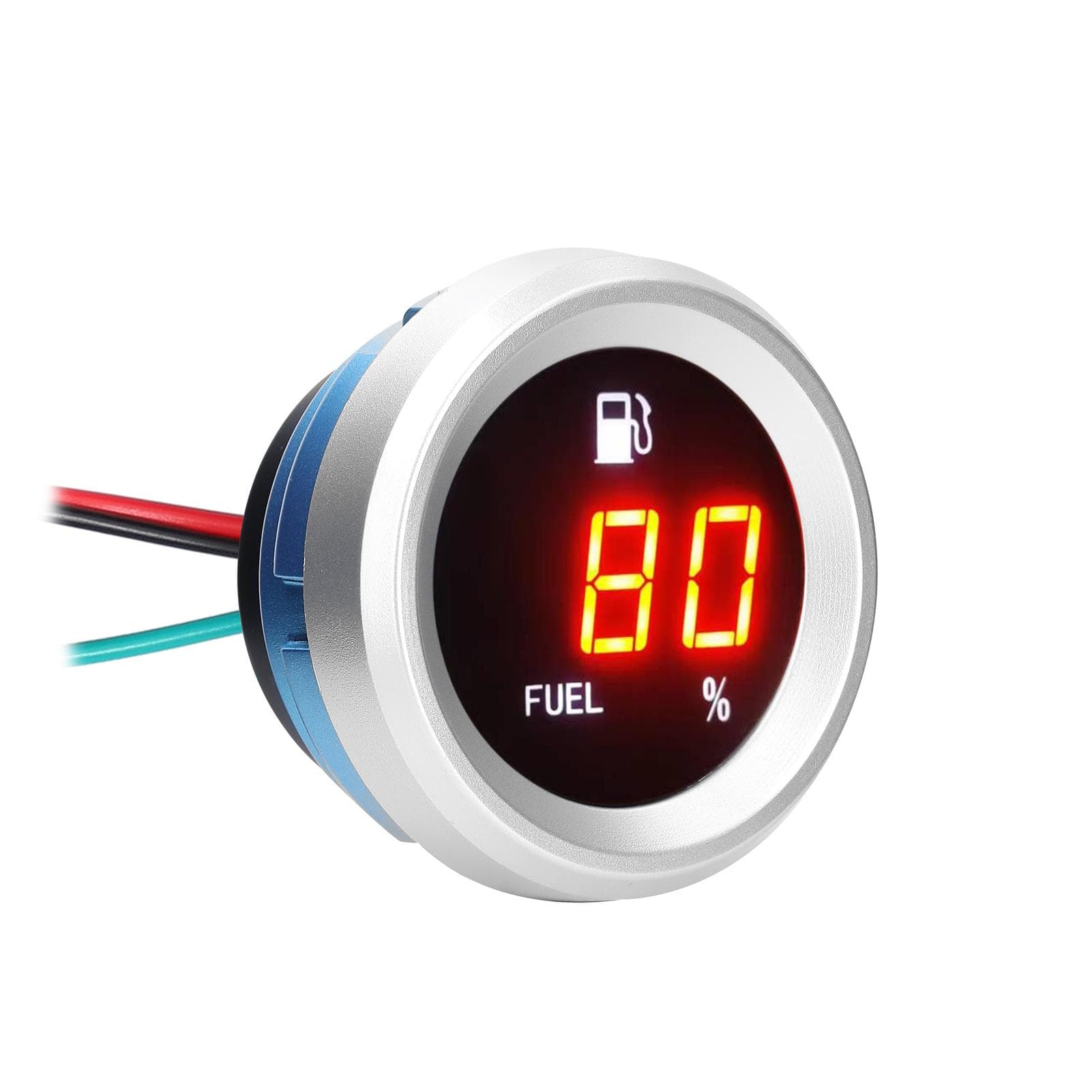 Digital Fuel Level Gauge with Flashing Alarm Car Fuel Level Meter 9-35V Fuel Level Tester for Auto multicolour