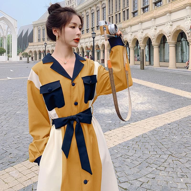 Retro Simple and Versatile Fashion Casual Dress XL