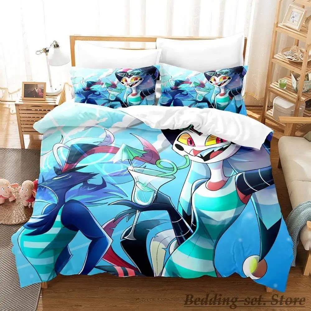 Fizzarolli Boss Bedding Set Single Twin Full Queen King Size Bed Set Adult Kid Bedroom Duvetcover Sets Anime Game Bed AU Double 180x210cm