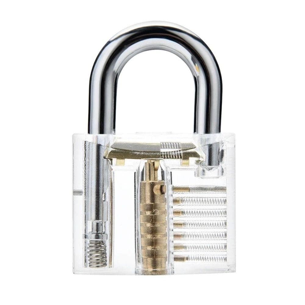 Transparent Transparent Lock Plastic Lock Core Locksmith Training Tools  Anti Theft 78 50mm