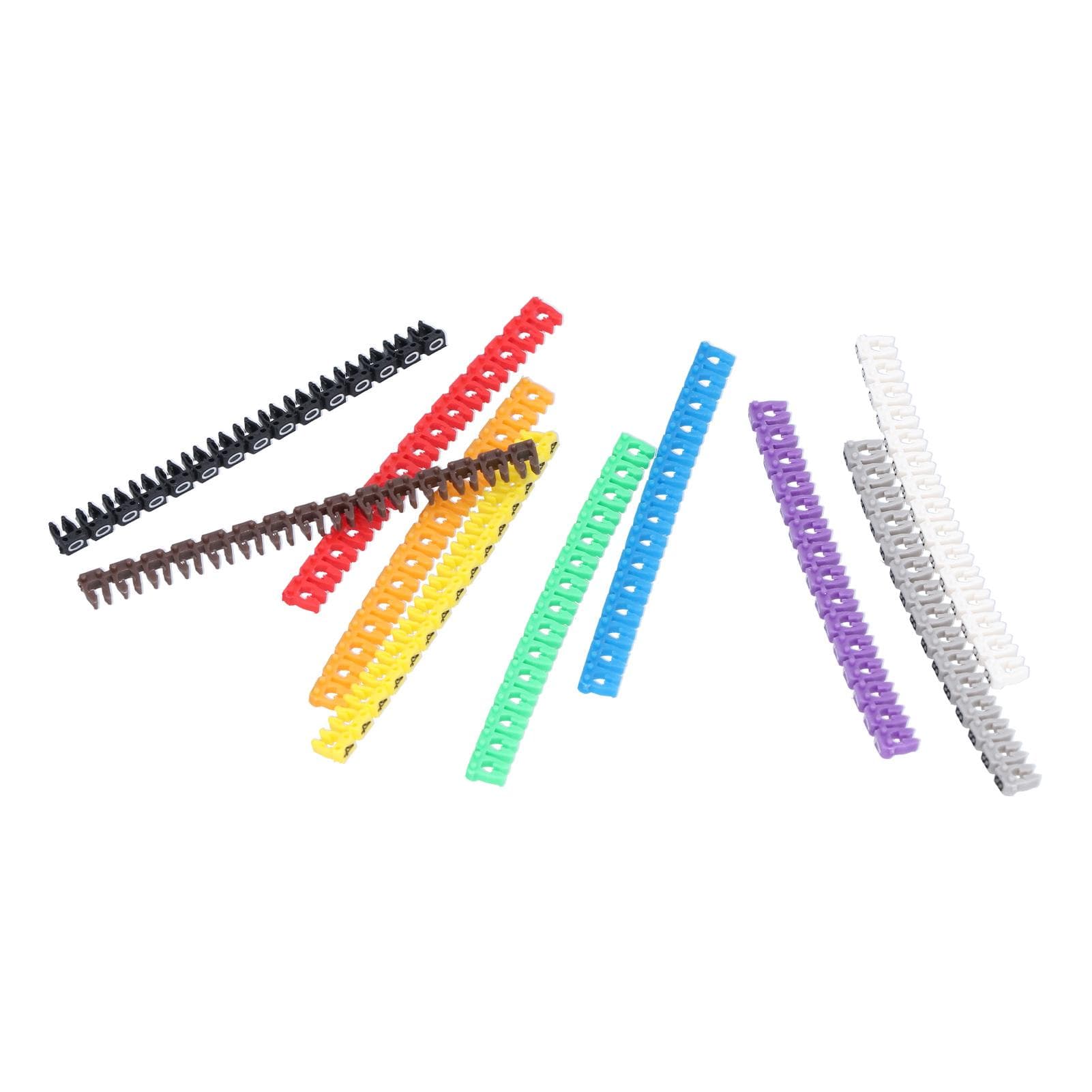Clip On Cable Marker Waterproof Cable Identification Tube Colorful 0?9 Number Wire Label Tube Wire