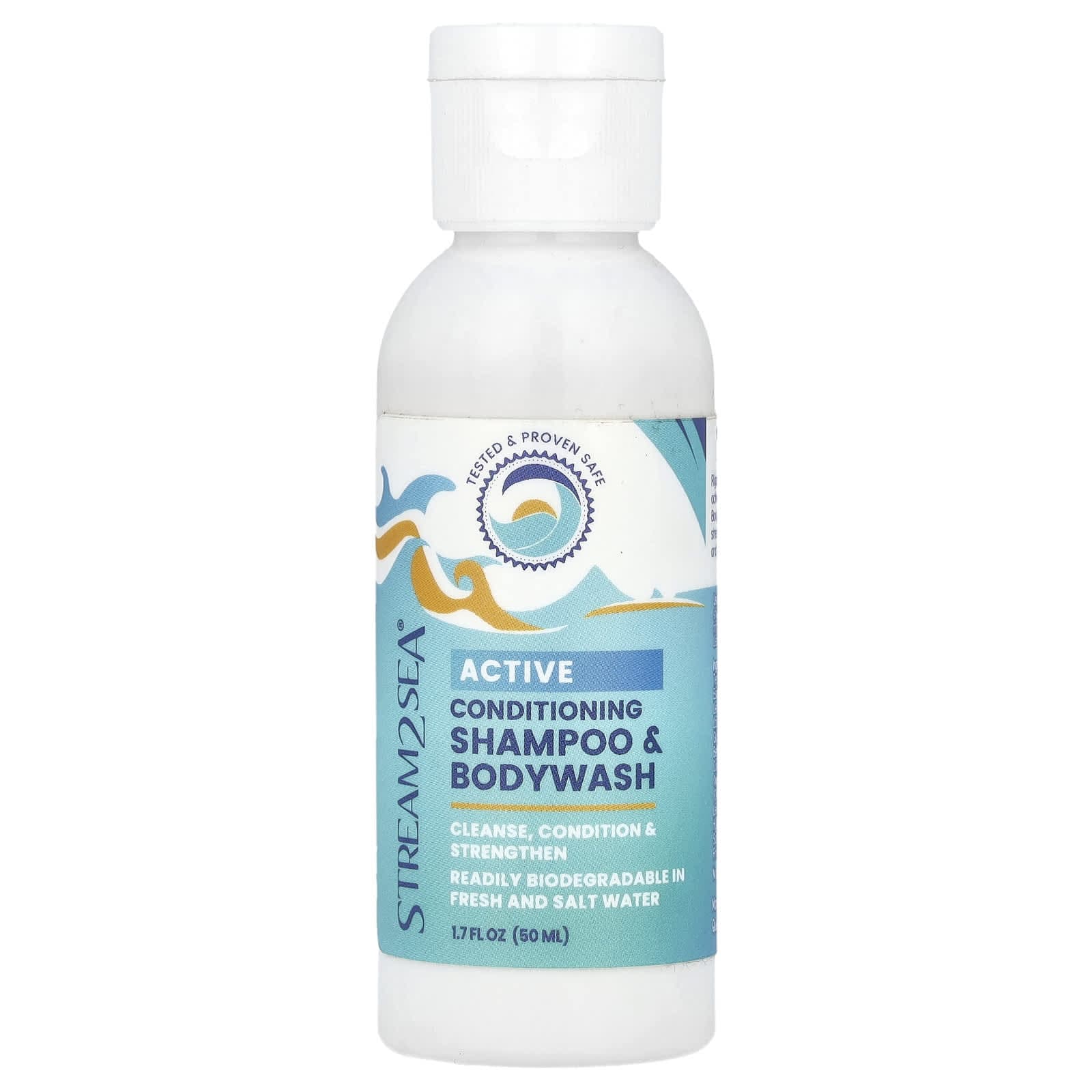 Stream2Sea, Active Conditioning Shampoo and Body Wash, 1.7 fl oz (50 ml)