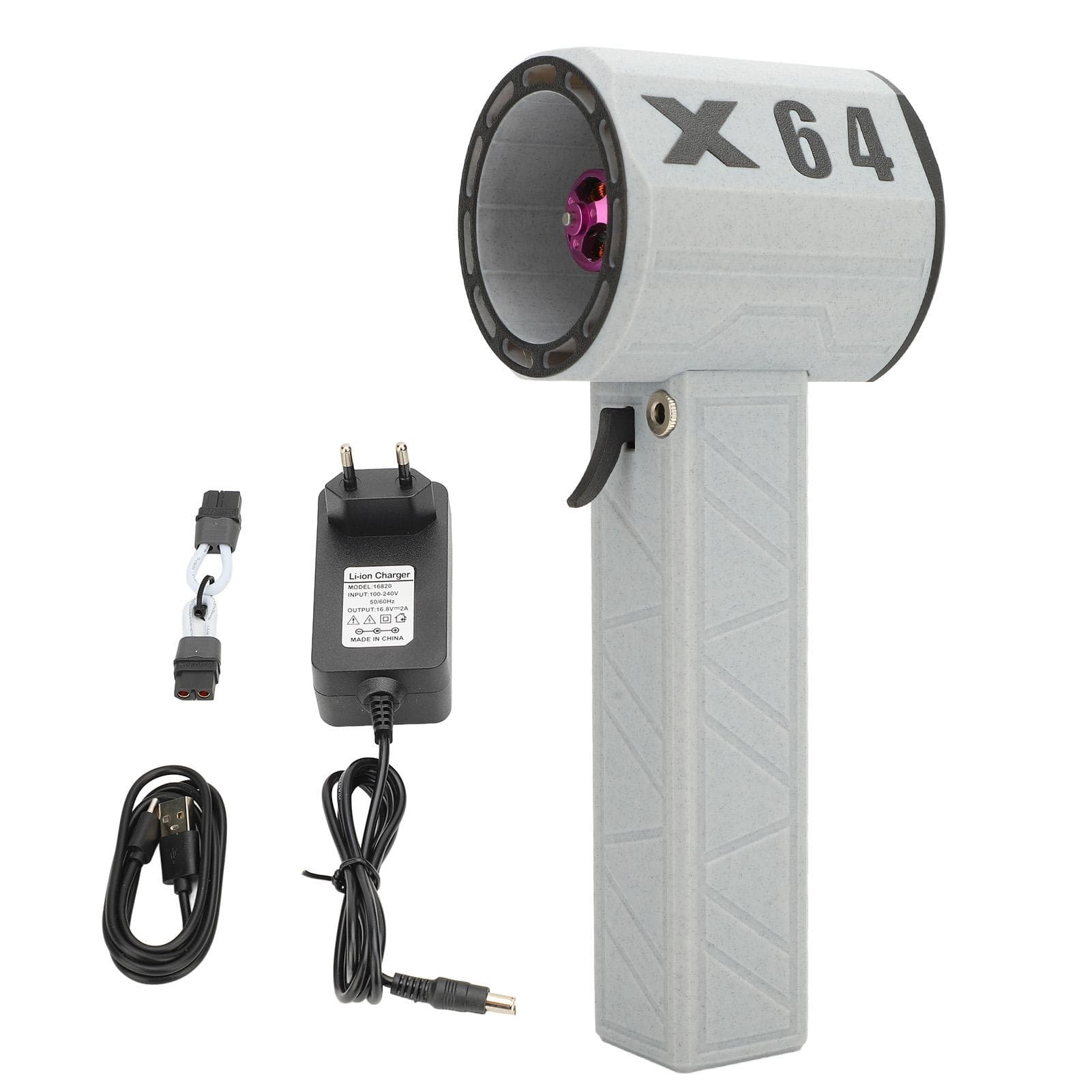 Jet Dryer Blower Violent Turbo Fan 11 Blade Blower Fan 8000mAh Brushless Motor 64mm Duct Jet Fan white/black