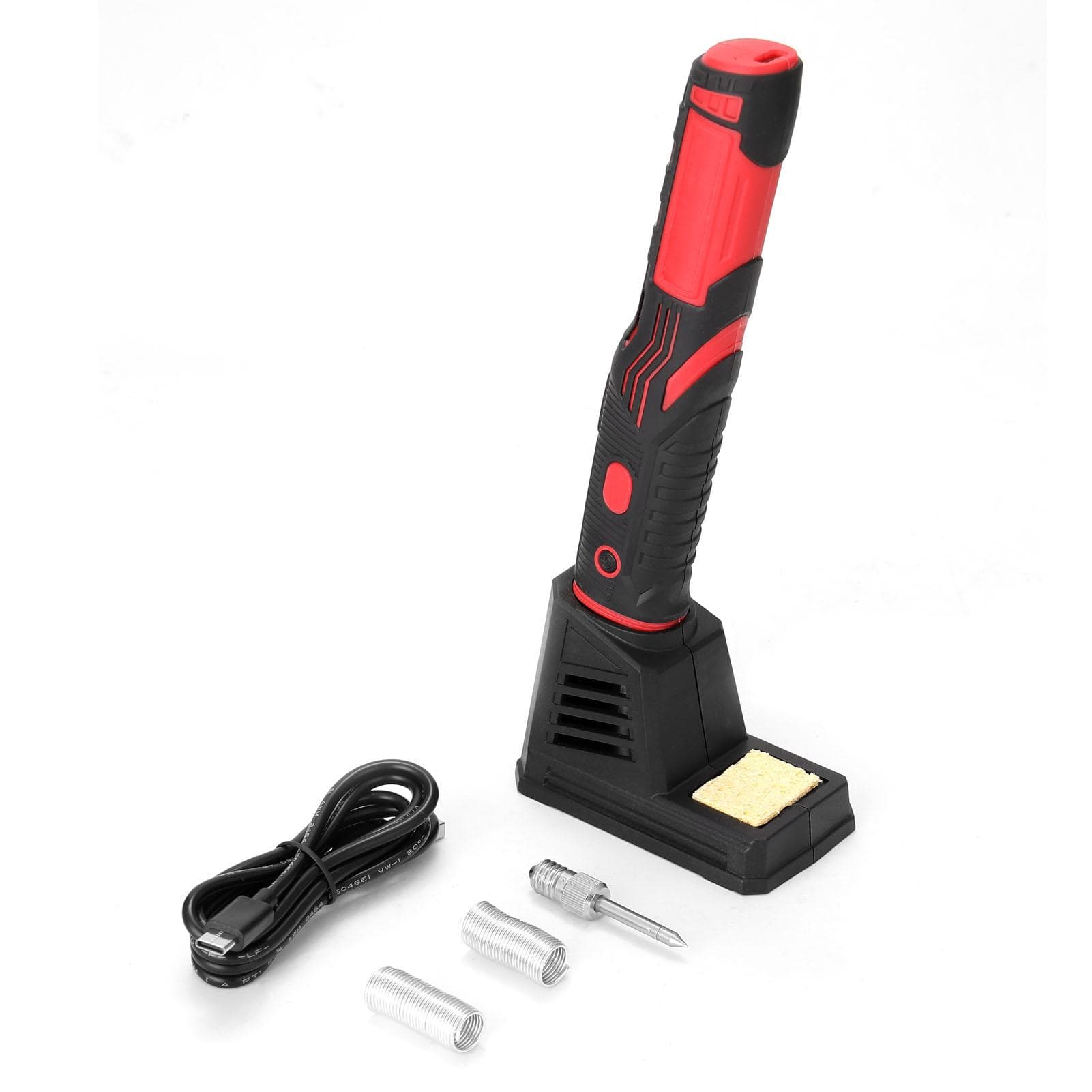 Rechargeable Wireless Rechargeable Soldering Iron with Bright LED Light multicolour