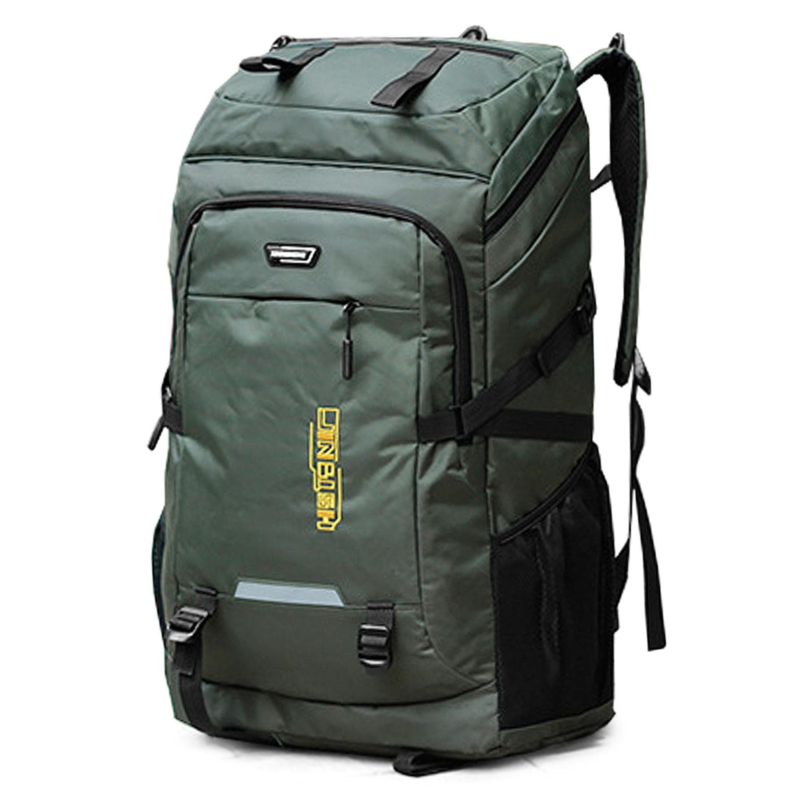 80L Mountaineering Backpack Waterproof Outdoor Running Bag Bicycle Bag Large Capacity Riding Bag army green