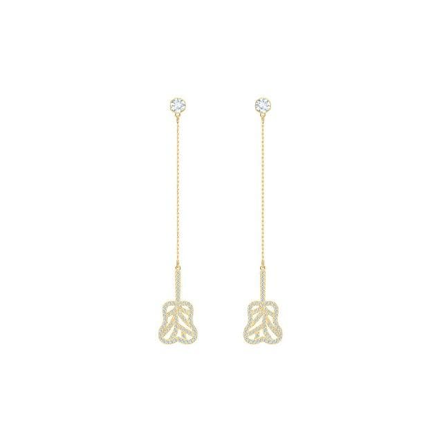 Swarovski My Hero Journey Minimalist Versatile Banana Leaf Fan Women Accessories 5497701 Gold,F