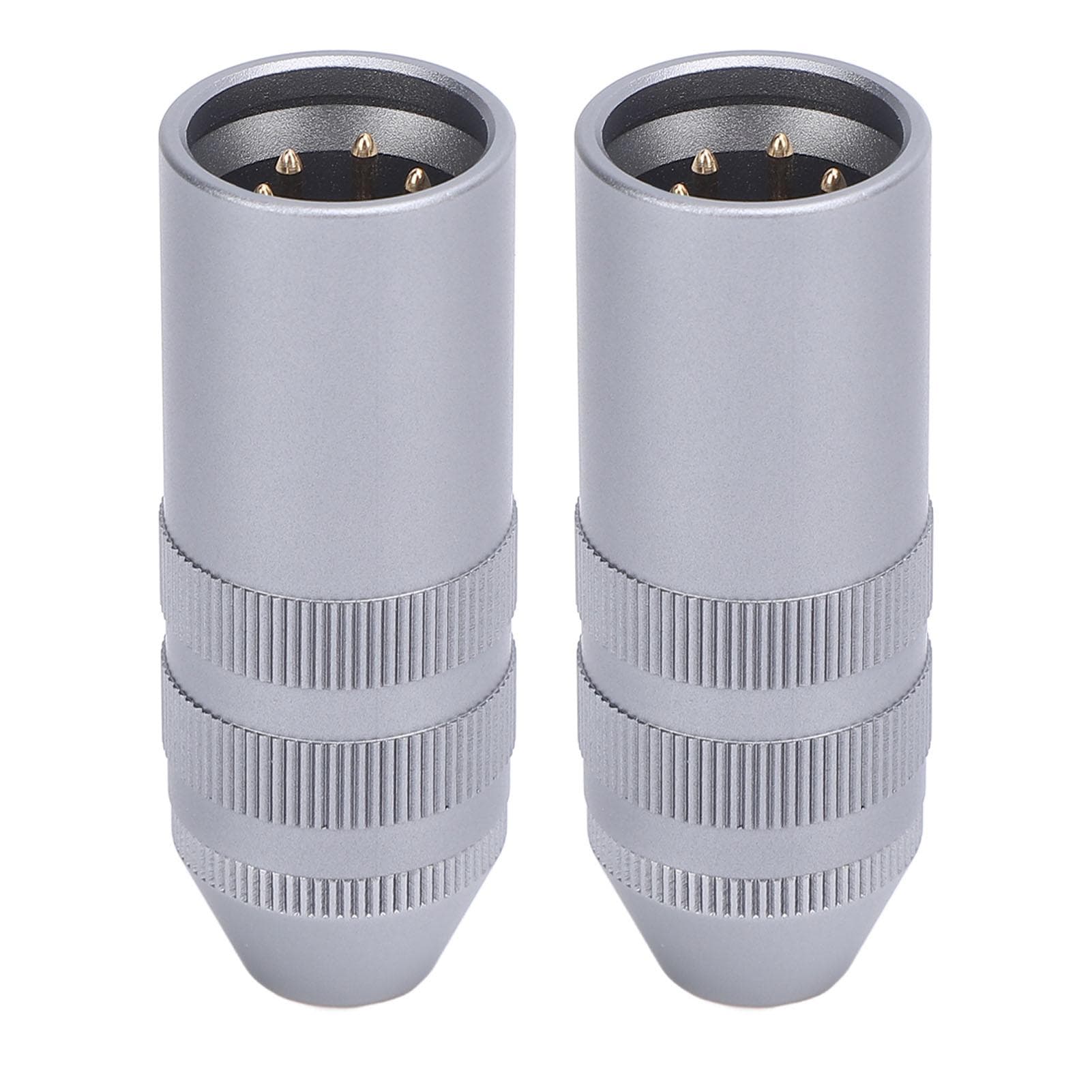 2Pcs 4 Pin XLR Male to 4.4mm Balanced Female Adapter XLR Male to 4.4mm Female Adapter for