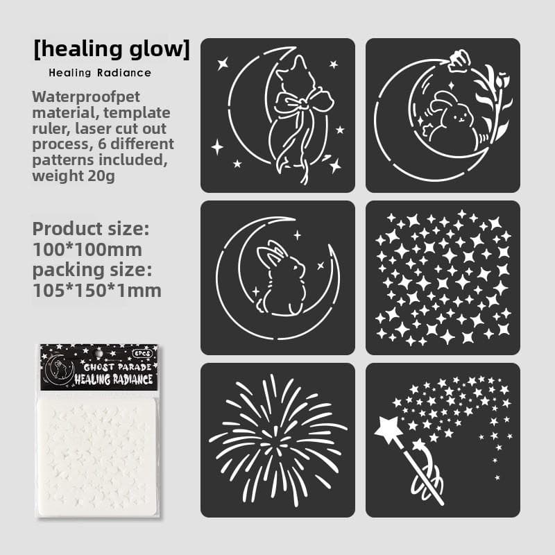 6pcs/set Animal Plastic Sencil Creative Design Cartoon Animal Series Scrapbook Journal Stencil DIY Decor Stencils for Painting