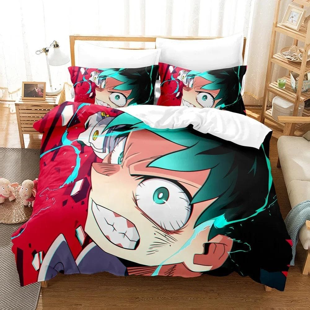 Anime My Hero Academia 3D Printed Bedding Set Cartoon Duvet Cover Pillowcases Comforter Bedding Set Bedclothes Home Textiles AU Single 140x210cm