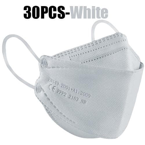 FFP2 Colorful Face Mask Mascarillas Anti-fog Dust Respirator Breathable KN95 Adult Masks 30PCS white