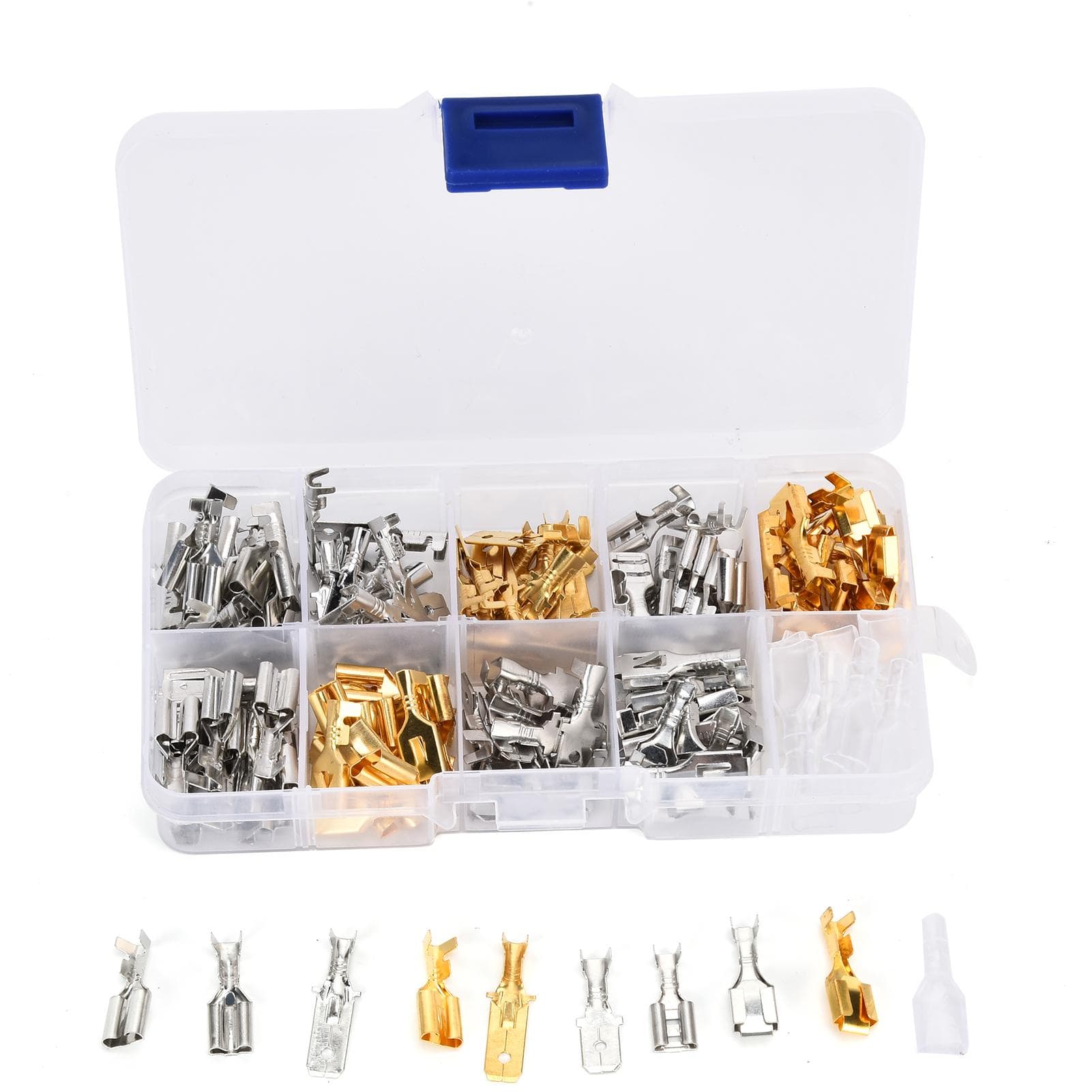 150Pcs Wire Terminals Brass Oxidation Resistance Corrosion Resistance High Conductivity Wire Crimp