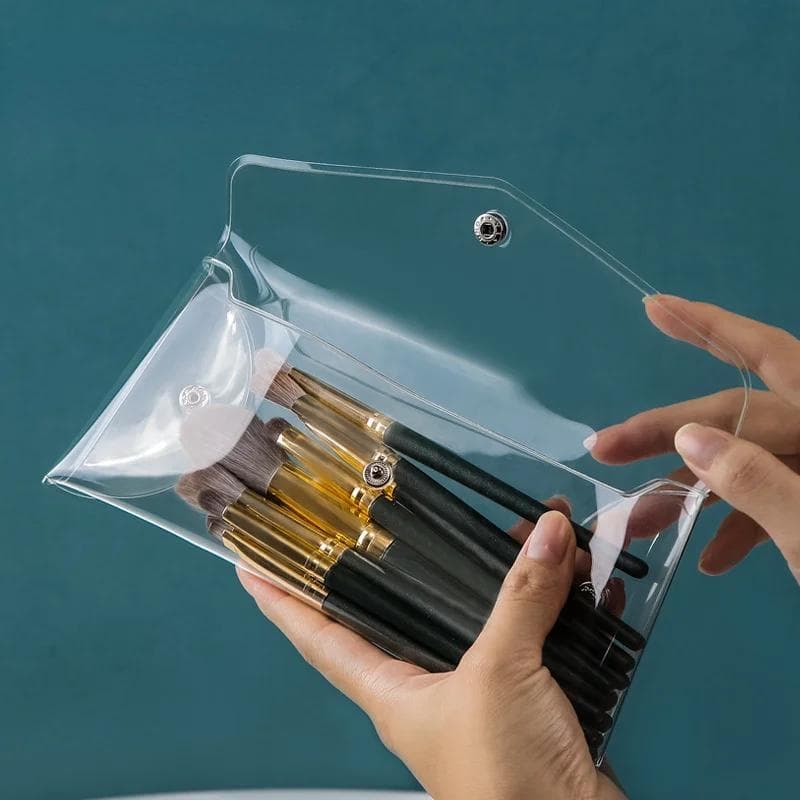 Makeup Bag Clear Organizer Cosmetic Bags Travel Portable Brush Case Storage Set PVC Transparent Pen Bath Toiletry Wash m transparent