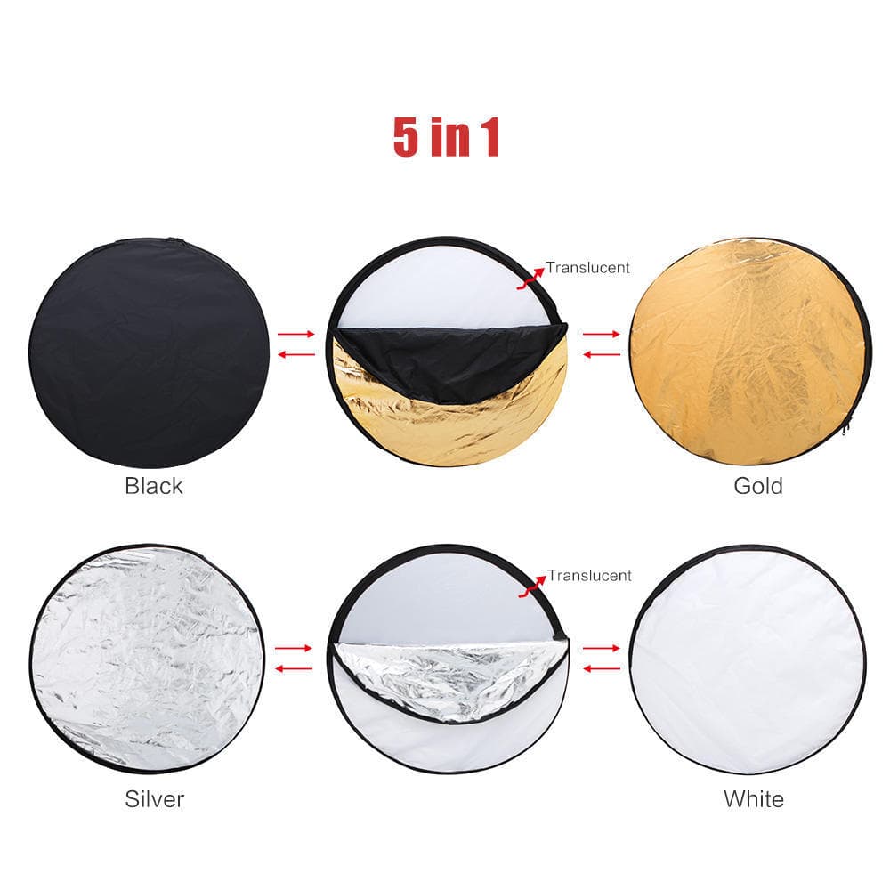 5in1 24  60cm Disc Multi Photography Studio Photo Light Reflector