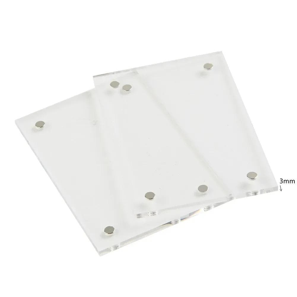 1 Pc Transparent Photo Frame Acrylic Magnetic Display Frame Poster Display Stand 3/5mm for Room Desk Home Decoration 5.5x8.2cm