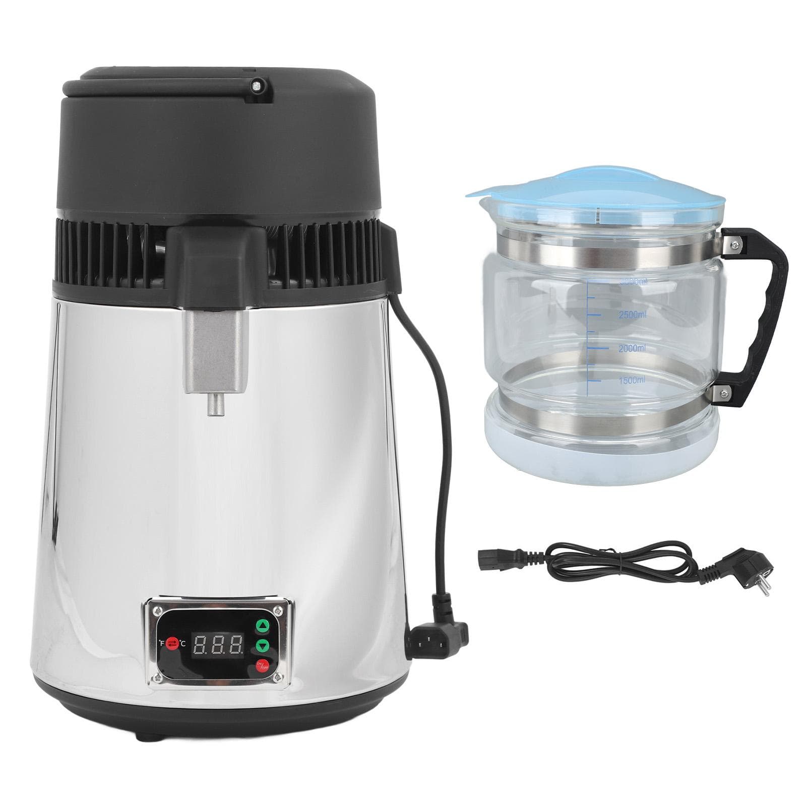 750W Water Distiller 4L Countertop Distiller Machine Stainless Steel Distilled Water Maker with L