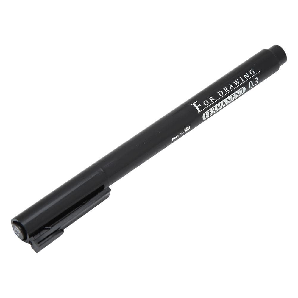 Black Oily Ink Micron Liner Fine Tip Marker Pens for Drawing Sketching Comic (0.3mm)