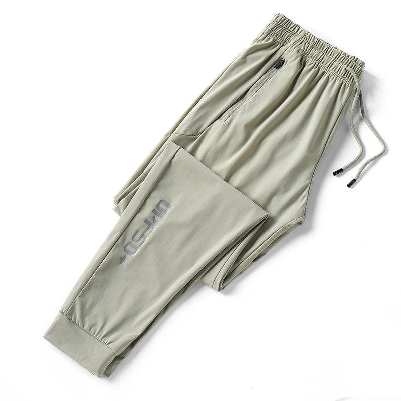 Casual Pants, Quick Drying Pants, Men's and Women's Summer Thin Fit, Foot Binding, Elastic Running, Breathable, Loose Fit, Oversized Sports Pants 6XL