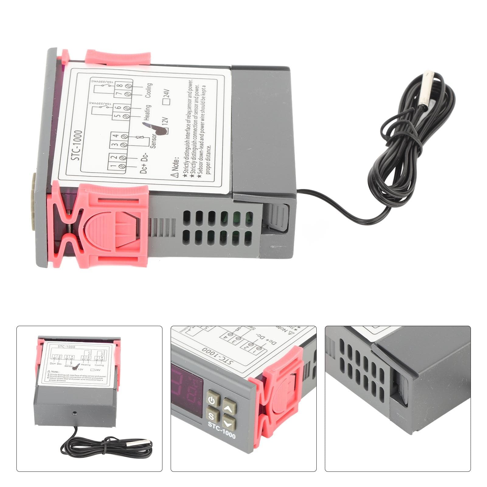 Digital Temperature Controller Cooling and Heating Thermostat with NTC Sensor STC100024V