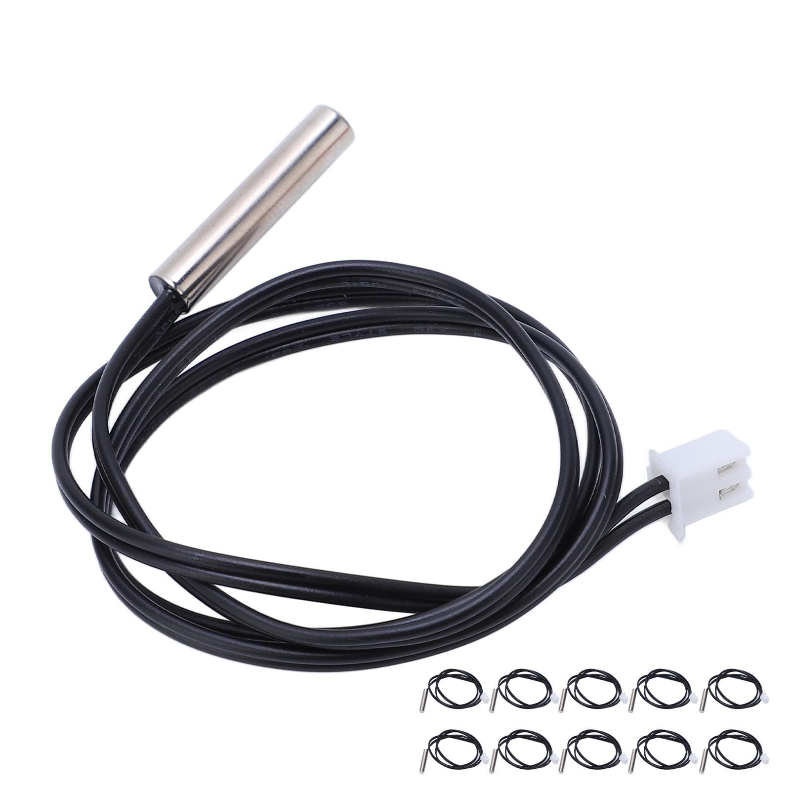 10Pcs 10K NTC Thermistor Temperature Waterproof Probe Wire Temp Sensor Probe Cable for Industrial