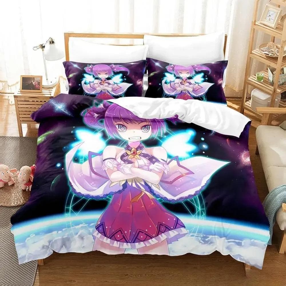 3D Print Anime Game Elsword Bedding Set Single Twin Full Queen King Size Bed Set Adult Kid Bedroom Duvet cover Sets Anime Bed 70x133cm 2pcs