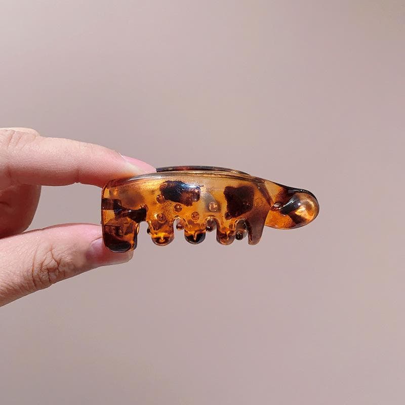 1Pc Anti-Slip Banana Hair Clips for Women - Retro Leopard Print Hair Claw for Ponytails, Buns, Curly Hair Stylish Hair Clips Ponytail Holders