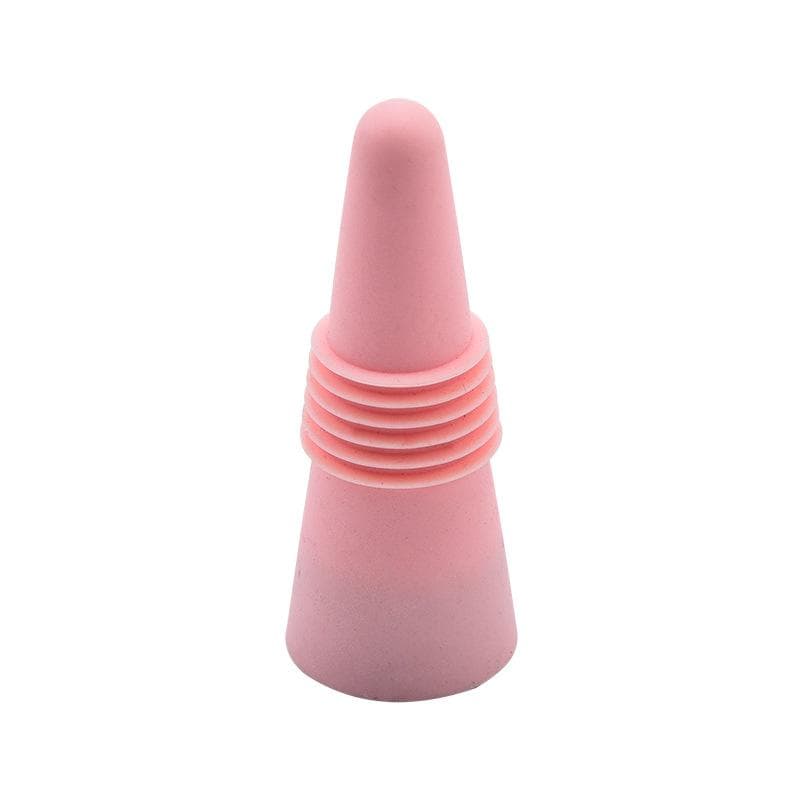 Premium Silicone Wine and Beverage Bottle Cap Set Leak Proof Champagne Bottles Sealer Stoppers Wine Cork Saver Stopper Reusable pink