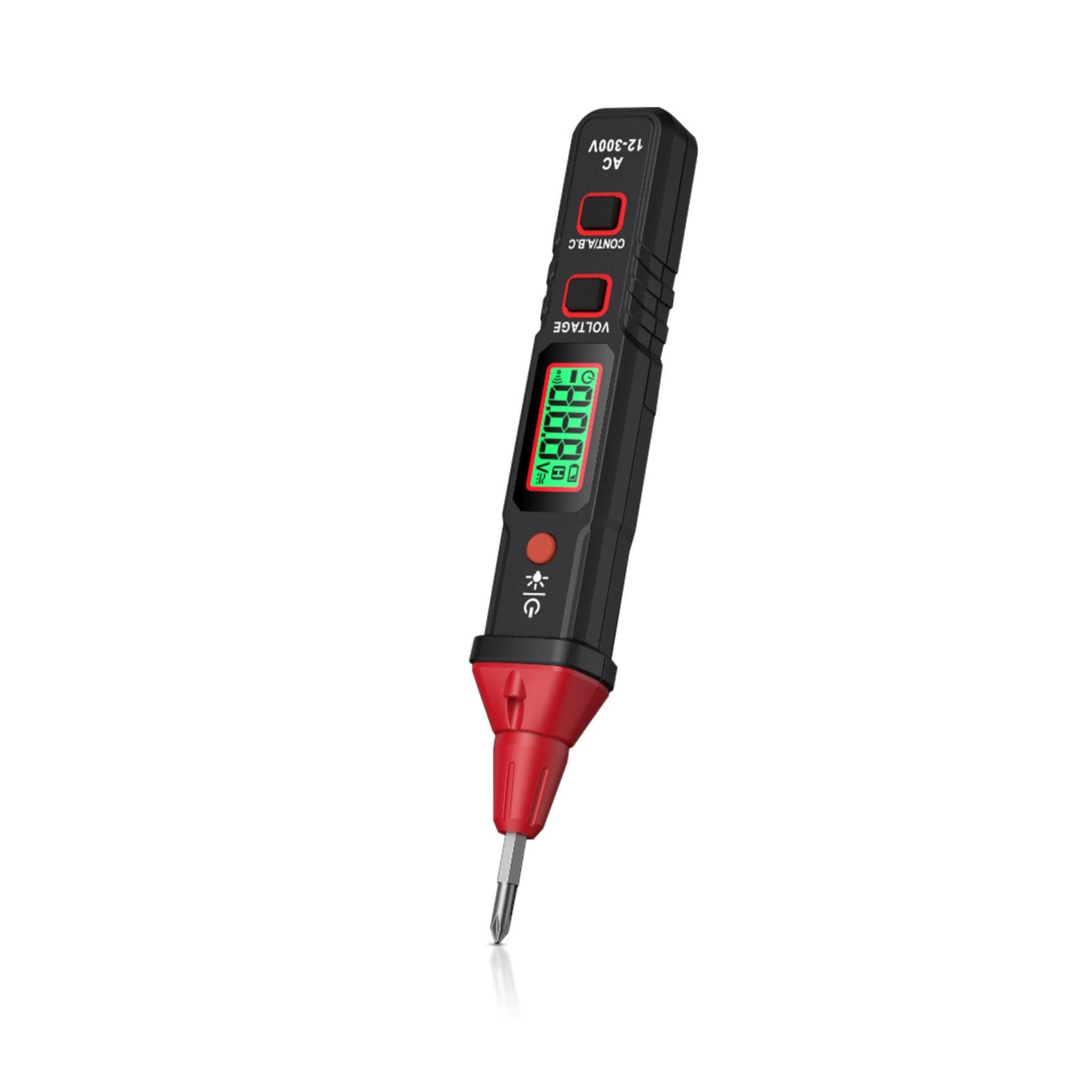 Voltage Detector Pen Electricity Tester 12~300V AC Voltage Detector NCV Induction Phase Sequence type 2 black
