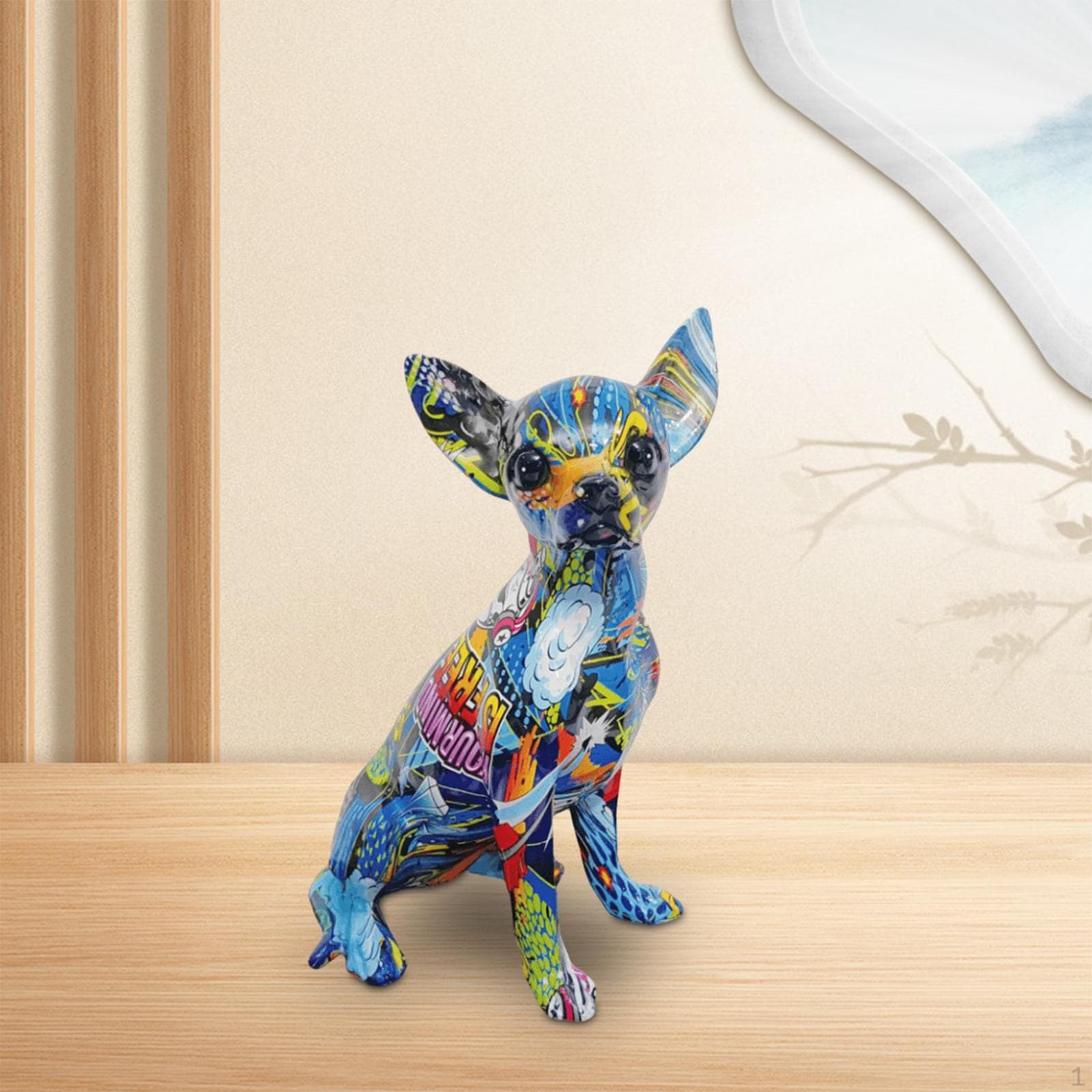 Chihuahua Sculpture: Playful Canine Art Piece for Living Space Style A