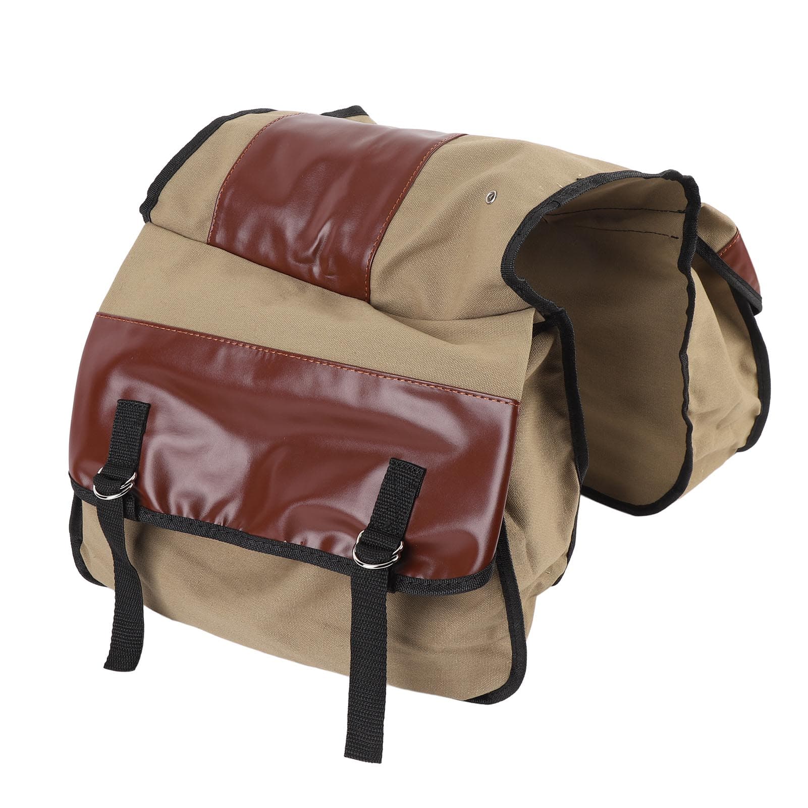 Motorcycle Saddlebags Travel Luggage Bag Waterproofing Canvas PU Leather Bike Rear Seat Bag for brown