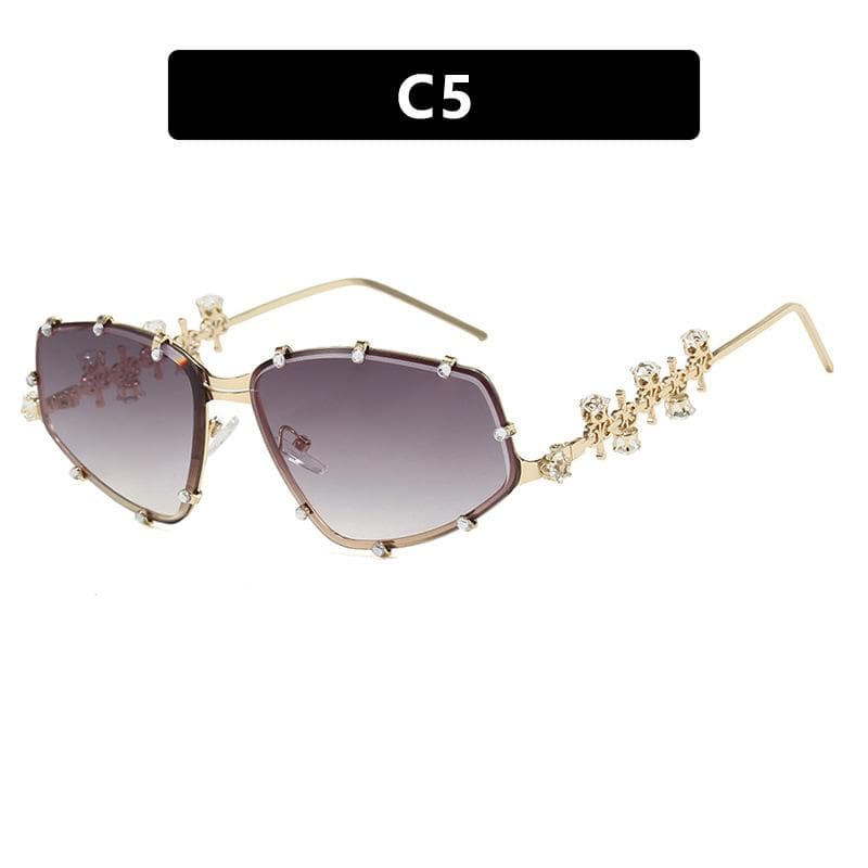 Fashion Rhinestone Glasses Oversized Cat Eye Frame Vintage Bling Party Eyewear for Women Men