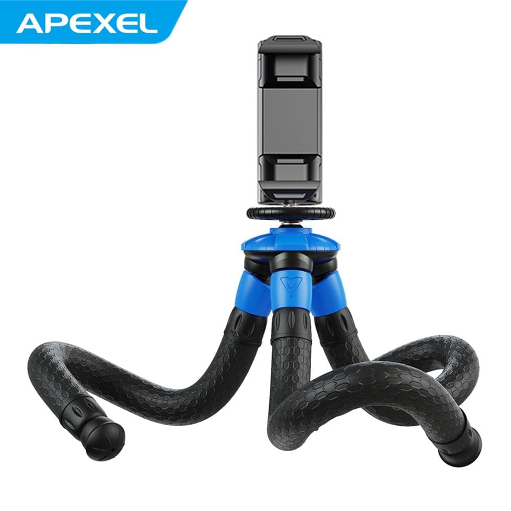 APEXEL APL-JJ07 Detachable Flexible Octopus Tripod Portable Mini Travel Mobile Phone Tripod with black