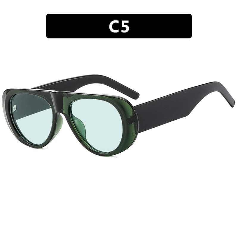 Big Frame Vintage Flat Top Sunglasses Women Men Luxury Designer Punk Shades Outdoor Travel Eyewear Unisex Fashion As the photo