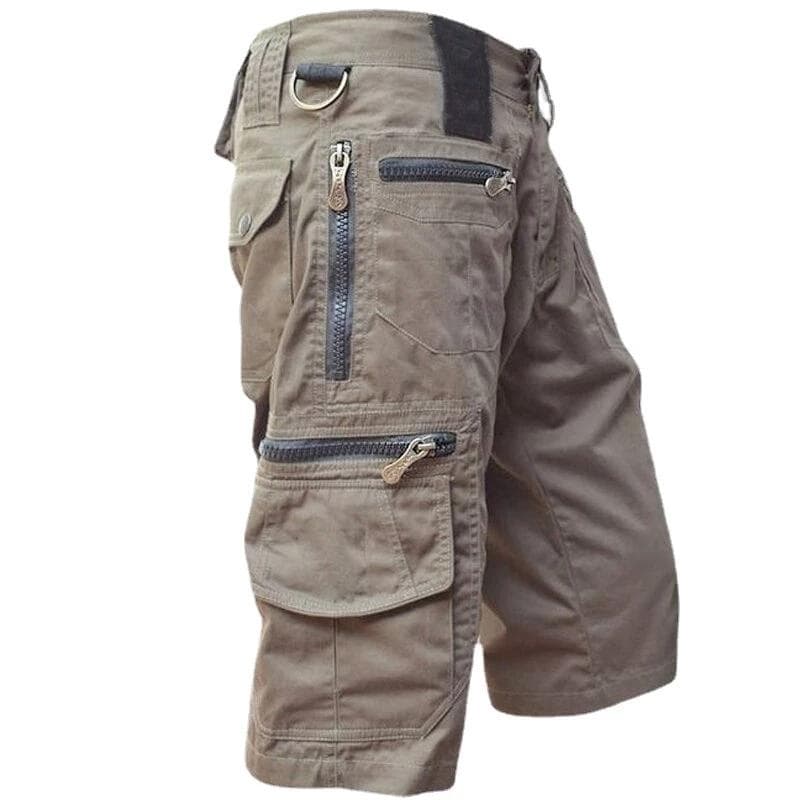 Military Cargo Shorts Men Summer Tactical Joggers Shorts Multi Pockets Streetwear Relaxed Fit Straight Shorts Plus Size 5XL 5XL khaki