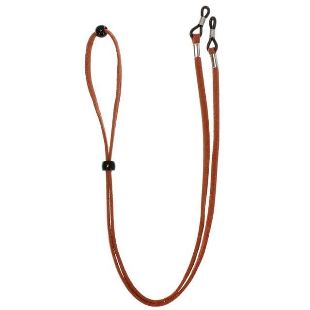 Fashion Adjustable Glasses Chain Face Mask Lanyards Non -Slip Anti -Lost Wearing Holding Wire Comfort Sunglasses Cord Neck Strap dark brown