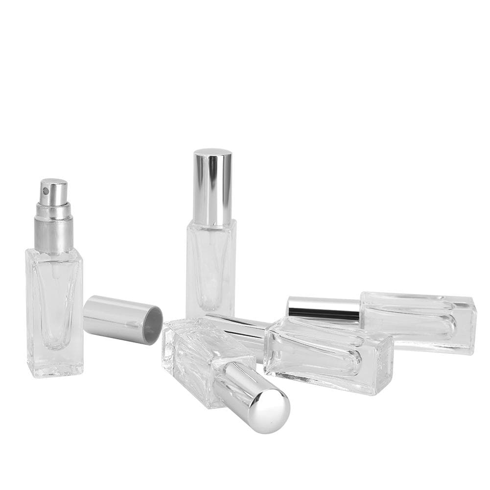 5ml Glass Empty Perfume Spray Bottle Refillable Travel Portable Perfume Atomizer(6mlSilver Head )