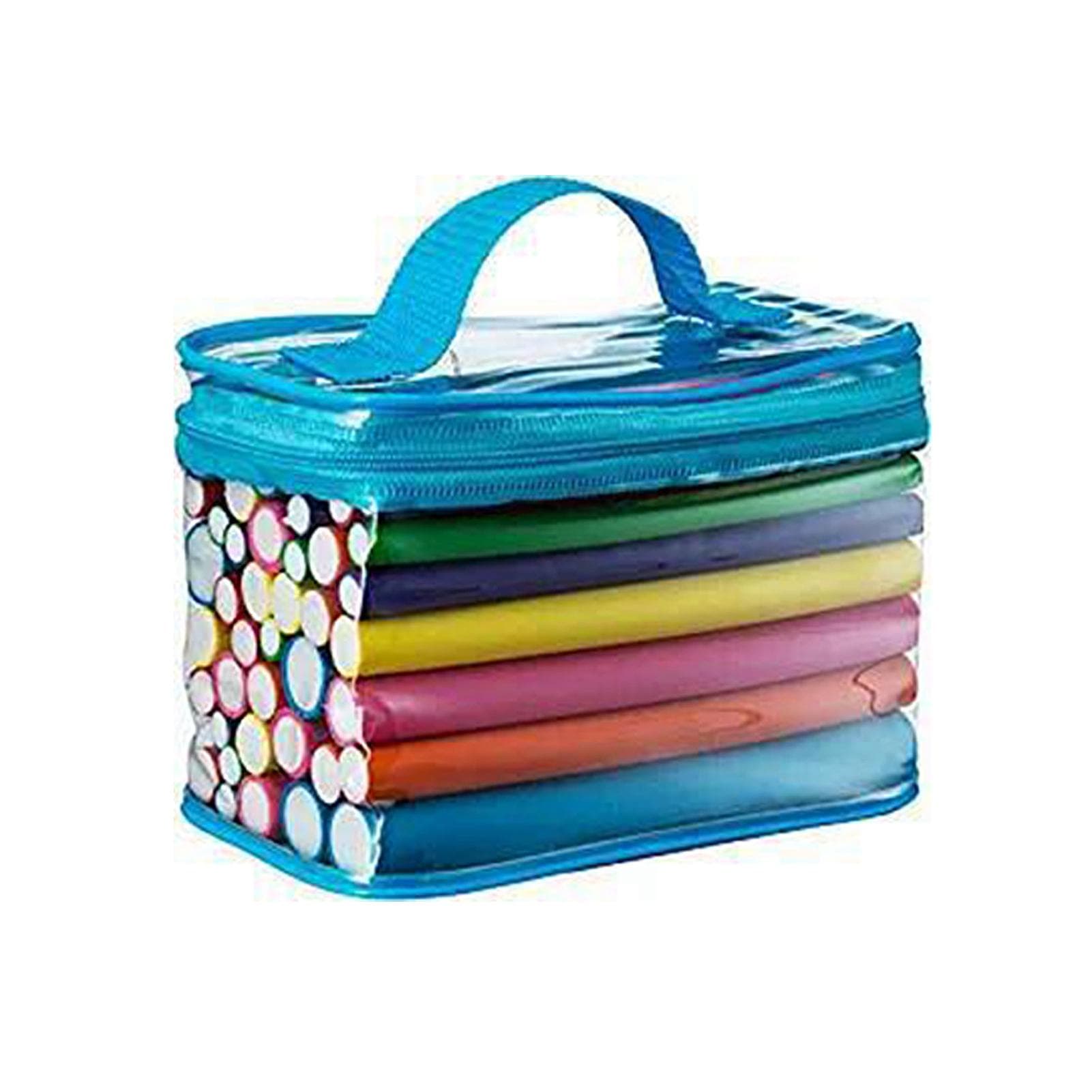Flexible Hair Roller Soft Portable Heatless Curling Hair Roller with Blue Bag for Beauty Salon