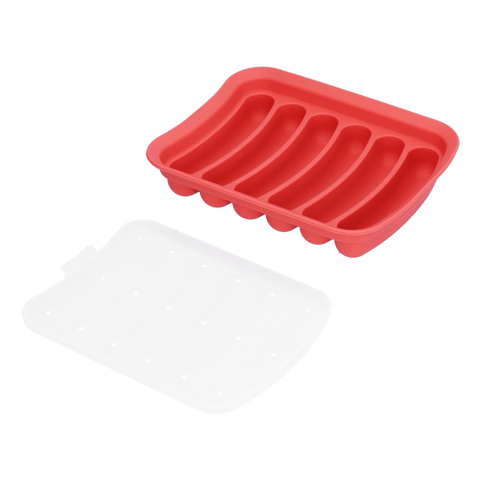Sausage Mold Food Grade Silicone Nonstick Sausage Maker Molds Homemade Hot Dogs Mold DIY Baking red