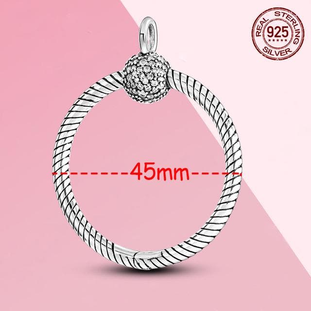 Pendant 925 Sterling Silver Original Moments Small Medium Large O Pendant Charm Fit Charms Necklace Chain DIY Jewelry Making