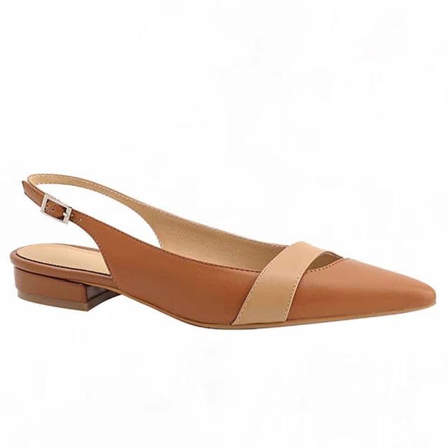 Summer Fashionable Pointed Leather Face Color Block Light Mouth Women's Comfortable Sandals for External Wearing 40 chocolate