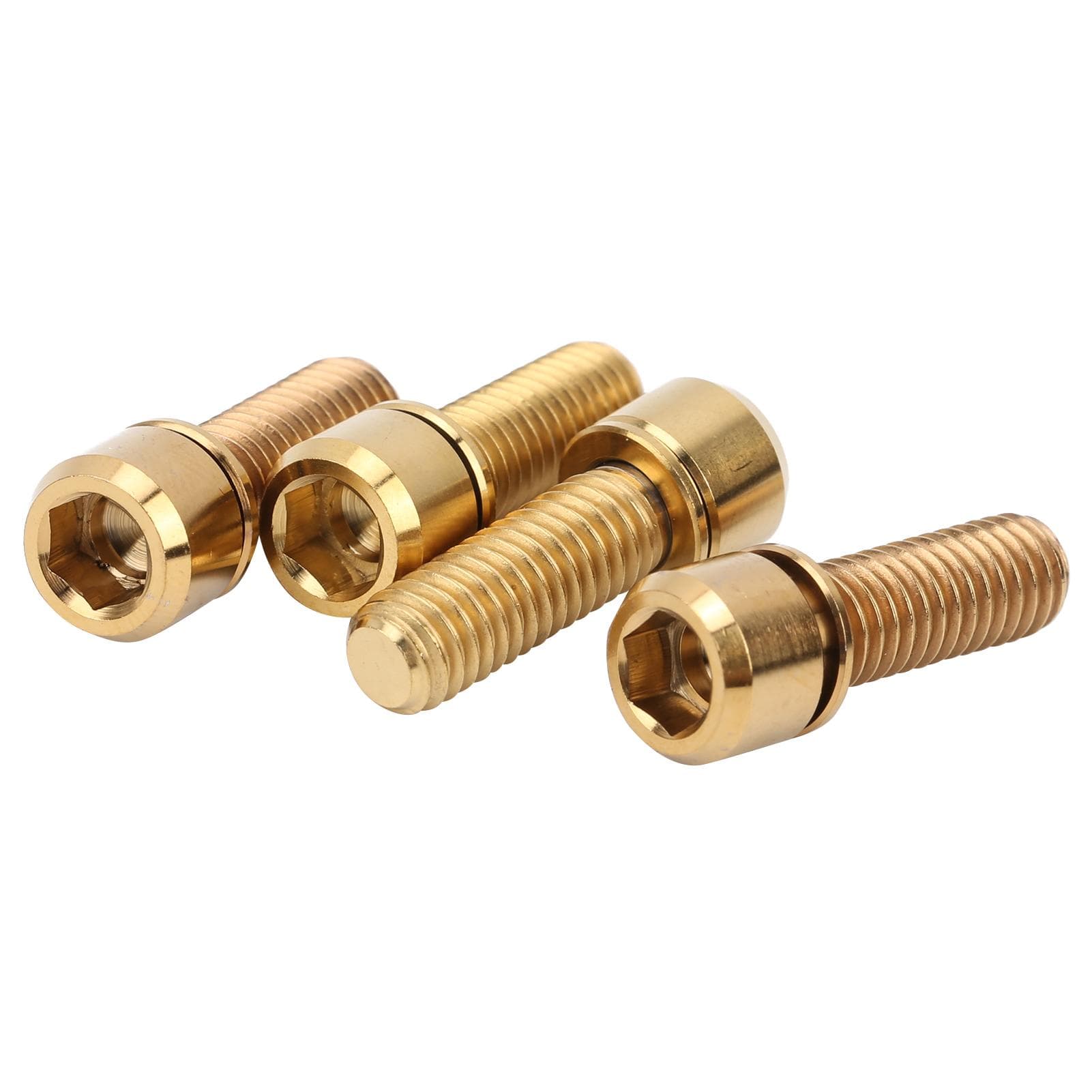 4Pcs Portable M6x18 Titanium Alloy Mountain Bicycle Road Bike Stem Screw High Strengthgolden