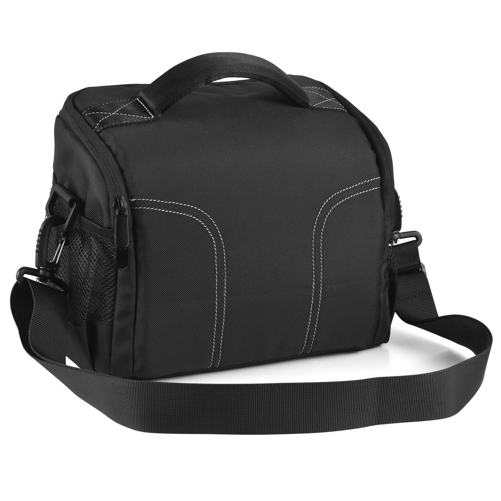 Padded Camera Bag Travel Camera Shoulder Bag Water-resistant Shock-proof Camera Case Messenger Bag black